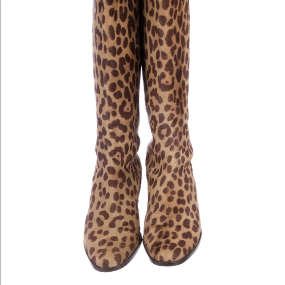 Ralph Lauren collection pony hair knee-high boots 8.5 - Picture 1 of 7